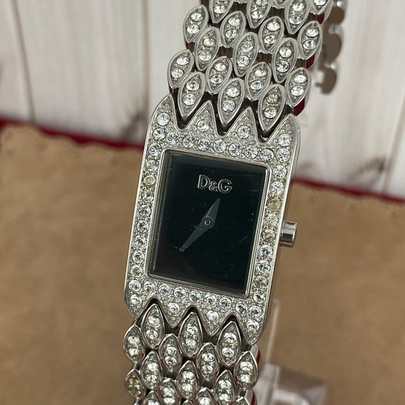 Dolce and Gabbana Silver Tone Watch Crystal Bezel and Bracelet - Picture 2 of 14